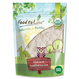 Food to Live Gluten-Free Organic Oat Flour, 1 Pound - Stone Ground from Whole Grain Oat Berries, Great for Baking Pancakes, Muffins, Waffles, Bread