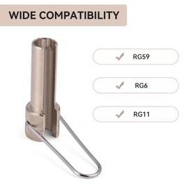 Beufee 2Pcs CATV Security Shield, 58mm CATV Security Shield F Connector Remove Tool for RG6 RG59 RG11 Coaxial Cable