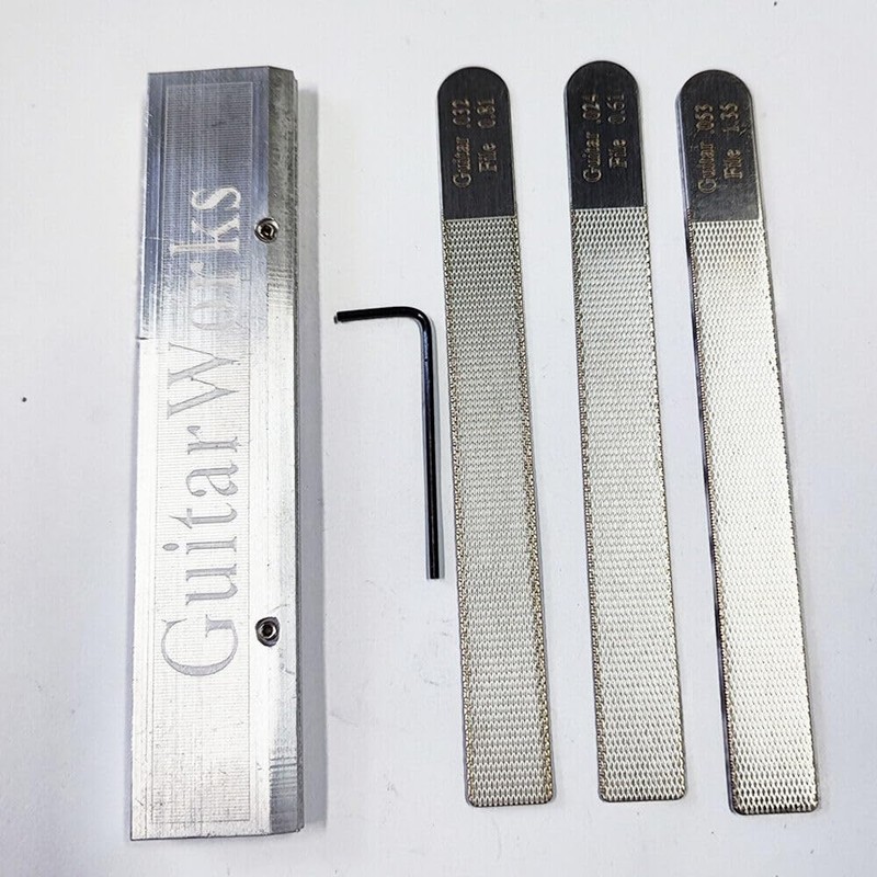 Guitar Nut Files and Fret Crowning Tool Set 4Pcs Steel