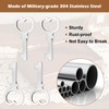 Ulreon 4 Pack Cedar Box Key Stainless Steel Mini Key