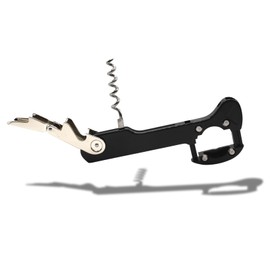 Double Action Wine Opener with Foil Cutter, Black