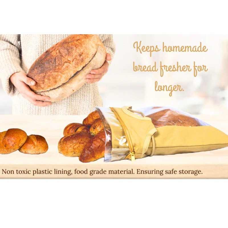 Reusable Linen Bread Bags for Homemade & Sourdough Bread –