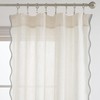 DriftAway Semi Sheer Scalloped Edge Linen Coastal Beach Window Curtains