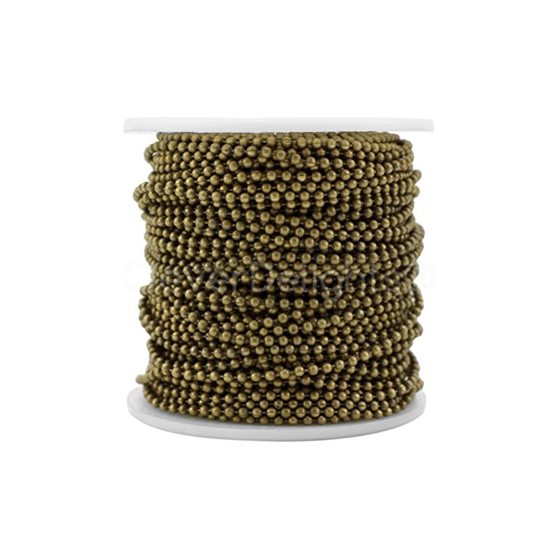 CleverDelights Ball Chain Spool - 100 Feet - 2.0 mm