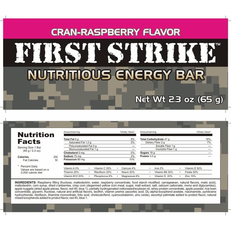 First Strik Bars 6 Packs - Cran-Raspberry, Apple Cinnamon, Chocolate,