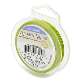 Beadalon Artistic, 28 Gauge, Chartreuse Color, 40 yd (36.6 m) Craft Wire