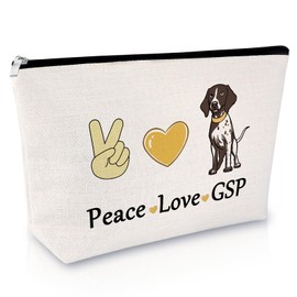 German Shorthaired Pointer Makeup Bag GSP Dog Gifts for Women GSP Lover Gifts Cosmetic Bag German Shorthaired Pointer Owner Christmas Birthday Presents for Pet Sitter Dog Lovers Cosmetic Travel Pouch