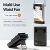 LAZZAROU 2025 AI Portable Fan,5-Speed 10000RPM Strong Airflow,Personal Waist Fan
