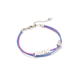 Kendra Scott Mom Friendship Bracelet Rhodium/Purple Mix One Size