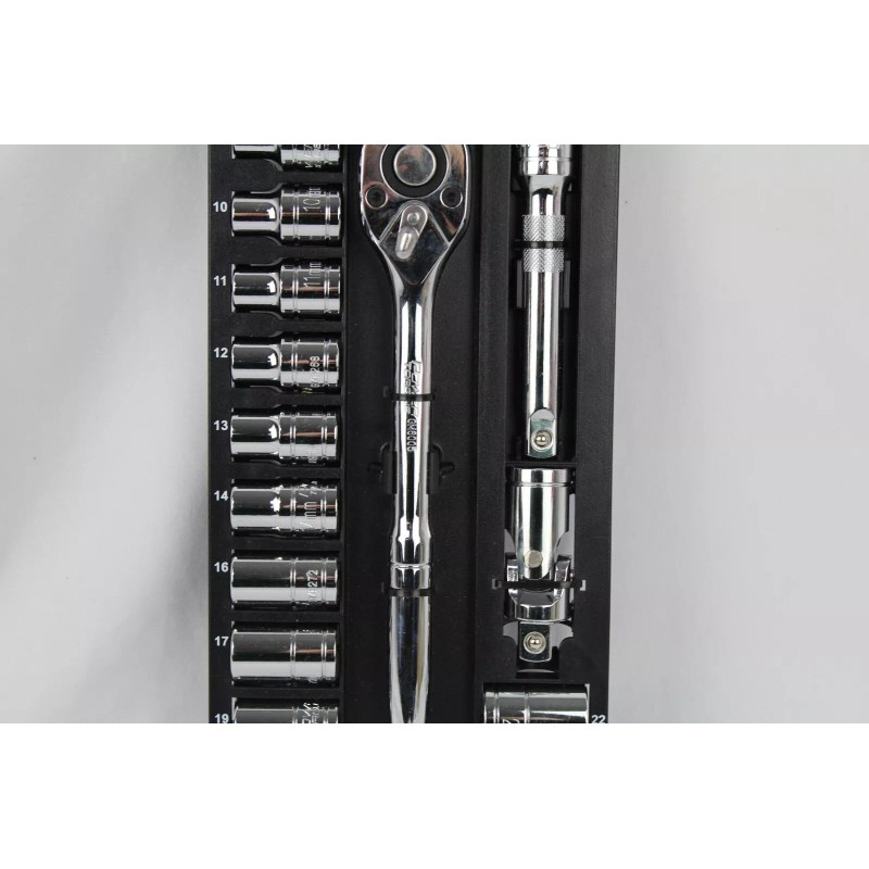Power Torque rachet and socket set, 15 pc, Metric sockets,