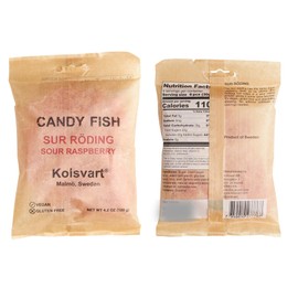Kolsvart Sour Raspberry Swedish Candy – Vegan & Gluten-Free Gummies with Natural Fruit Flavor – Scandinavian Gummy Candy – 4.2 oz Each (Pack of 5)