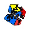 2x2 Gear Cube - Stickerless Smooth-Turning Puzzle with Interlocking Gears