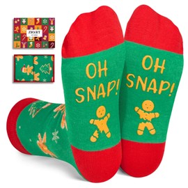 Zmart Gingerbread Socks Kids Boys Girls - 2-3 Years Old Gingerbreads Stockings, Gingerbread Christmas Xmas Cookies Gift