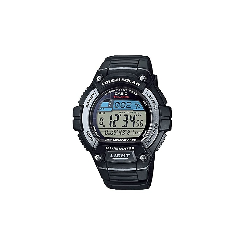 Casio W-S220 Watch, Casio Collection, multicolor (black / silver), Newest