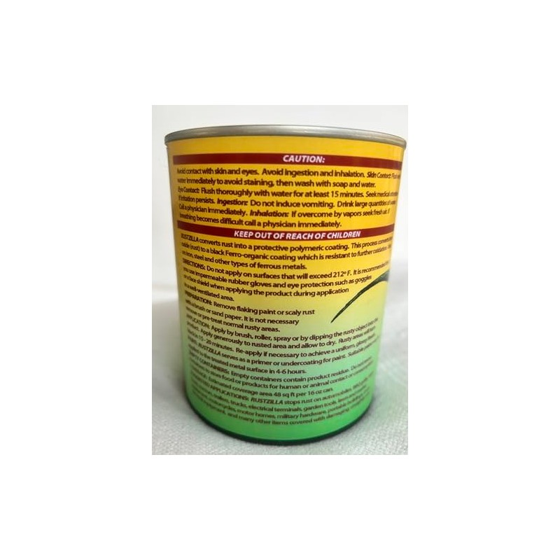 RUSTZILLA FARM EQUIPMENT RUST CONVERTER AND REMOVER, Professional Strength for