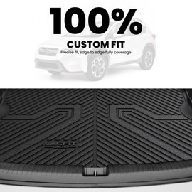 LASFIT Cargo Mat for Subaru Crosstrek 2016-2017/XV Crosstrek 2013-2015/Impreza 2012-2016(Impreza not fit Seden),All Weather TPE Custom Fit Easy Clean Durable Trunk Mat for Subaru Cargo Liner,Black