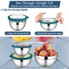LIANYU Stainless Steel Metal Mixing Bowls, 3 Packs Deep Nesting