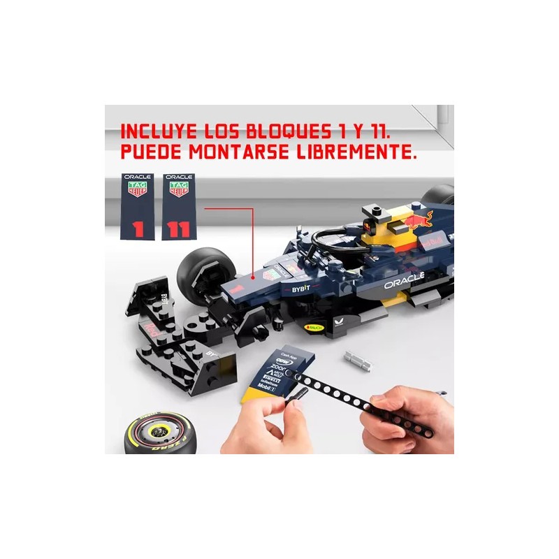 Juguetes De Bloques F1 Redbull Rb19 Checo Perez Escala 1/24
