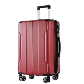 SVRCK Lightweight Durable Hardshell Luggage with Expandable Feature, 28-Inch Checked Suitcase, Red