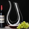 AlifordGlass Elegant U-Shaped Glass Decanter for Enhancing Wine Aroma and