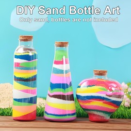 0.85LB Art Sand Assortment for Kids, Children's Sand Art for Bottles, Decorating Adhesive Sand Art Pictures,Sand Arts Crafts Kit, Scenic Sand for Kids,DIY Sand Painting, Green Sand Party Decoration