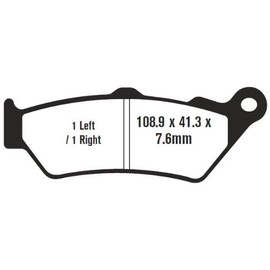 EBC Brakes FA209/2V Pastilla de freno de disco semisinterizada, color negro, talla única