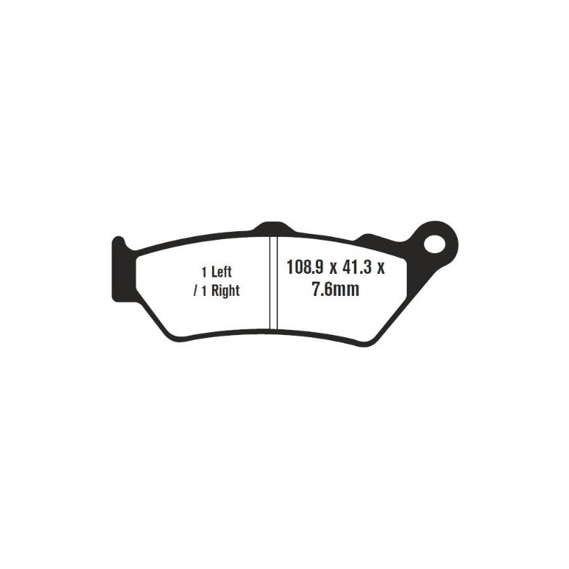 EBC Brakes FA209/2V Pastilla de freno de disco semisinterizada, color