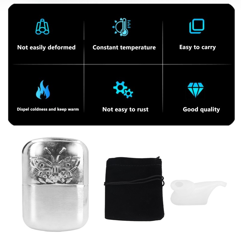 Mini Hand Warmer with Fuel Can Portable Zinc Alloy Winter