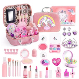 Wesfen Makeup Set, Girls, Makeup Set, Girls, Makeup Set, Dresser, Children, Elementary School Students, Girls, Present, 4, 5, 6, 7, 8, 9, 10, 11, 12, 13, Birthday Gift, Christmas Gift