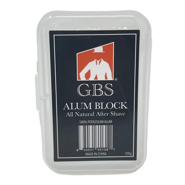 G.B.S Alum Block All Natural Deodorant- After Shave An Essential For Every Wet Shaver Remedy For Nicks cuts caused By shaving Pack of 1 (Alum Block All Natural Deodorant With Case)