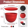 3-Pack Silicone Bowl Liners & Lids for KitchenAid Tilt-Head 5