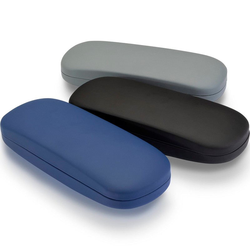TOPSIDE Hardcase Soft Touch Glasses Case with Microfibre Cloth, gray