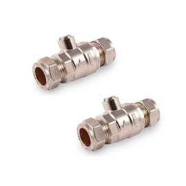 2 Number 15mm Isolating Valve CP Full Flow Bore Compression WRAS Approved Product