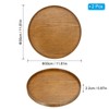 PATIKIL Wood Serving Tray 12 Inch, 2 Pack Round Decorative