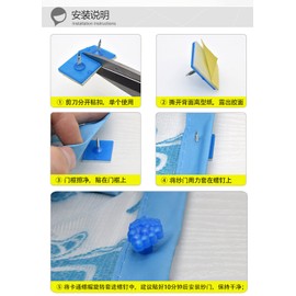 Magnetic Door Screen Fly Screen Door Bug Mesh Curtain High Density Automatically Mesh Door Nets 35" x 83" Easy Install (90 * 210cm, Owl-Purple)