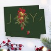 Masterpiece Jingle Joy Mistletoe Christmas Cards / 15 Boxed Greenery
