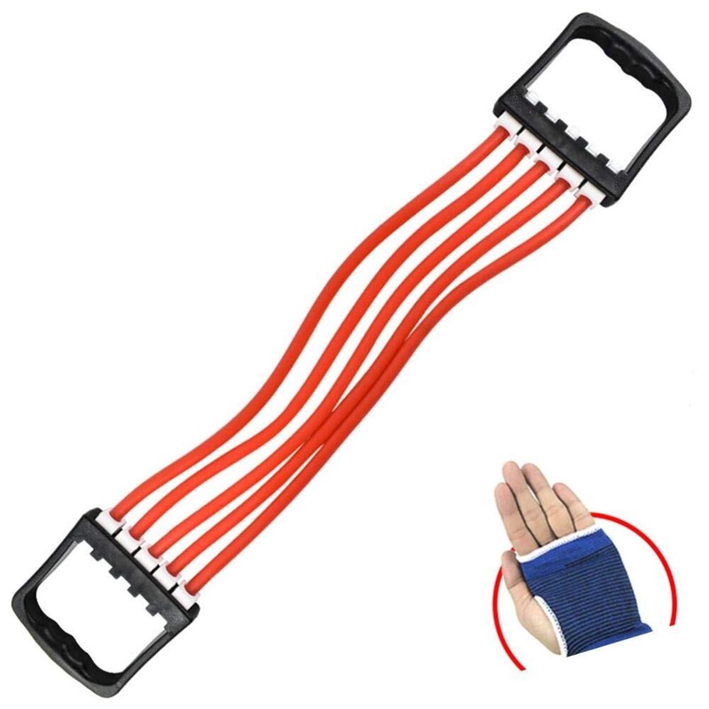 Fitness Chest Expander Muscle Pull Exerciser - Portable Latex Multi-Function