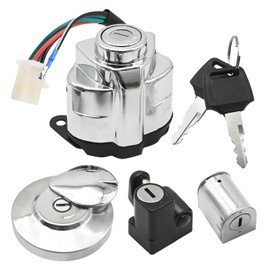 Vkinman Ignition Switch Gas Cap Helmet Steering Lock Key Set, Replacement for Honda Shadow VT400/750 1997-2003, Replacement for Honda Steed VLX 400 1988-2013