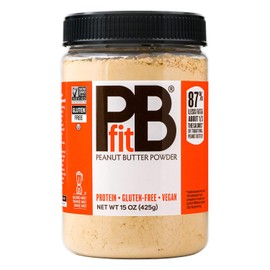 PBfit All-Natural Peanut Butter Powder 15 Ounce, Peanut Butter Powder from Real Roasted Pressed Peanuts, Low in Fat High in Protein, Natural Ingredients
