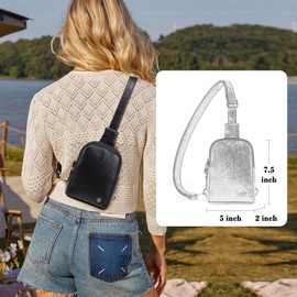 INICAT Touchscreen Crossbody Phone Purse, Small Sling Bag for Women,Black