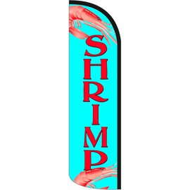 Shrimp Windless Polyknit Feather Flag (3 x 11.5 feet)