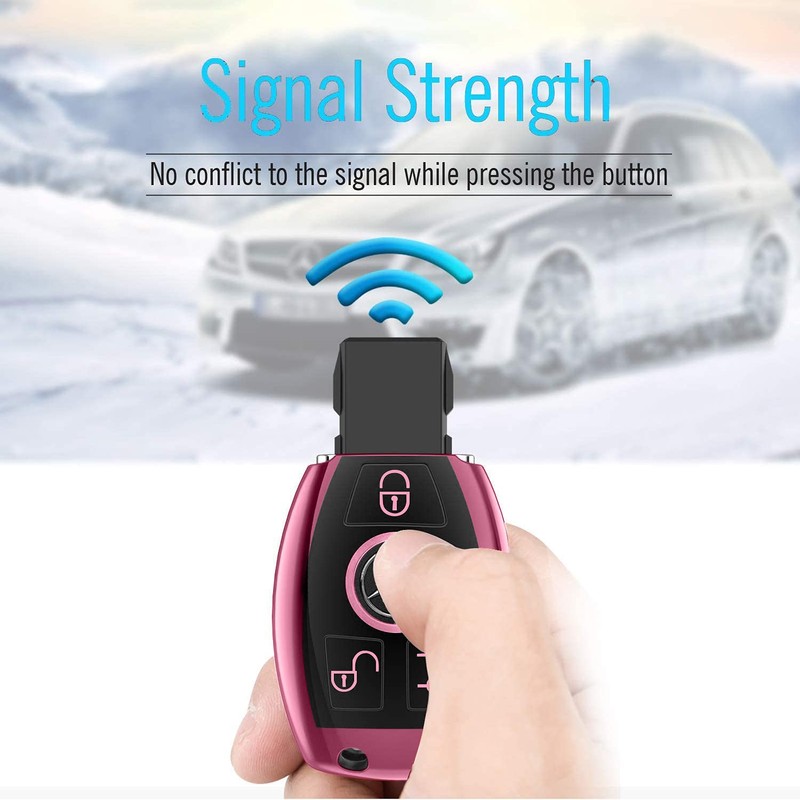 Autophone Compatible with Mercedes Benx Key Fob Cover,Special Soft TPU