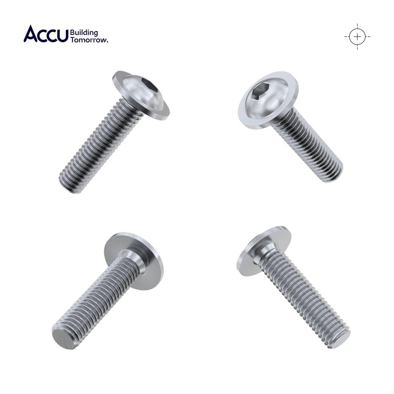 Accu - M8 x 60mm Socket Flanged Button Screws (ISO