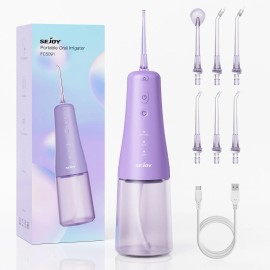 SEJOY Water Flosser 4 Modes Rechargeable Oral Irrigator Ultra Dental Water 6 Tip