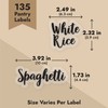 Talented Kitchen 135 Pantry & Kitchen Labels for Food Containers