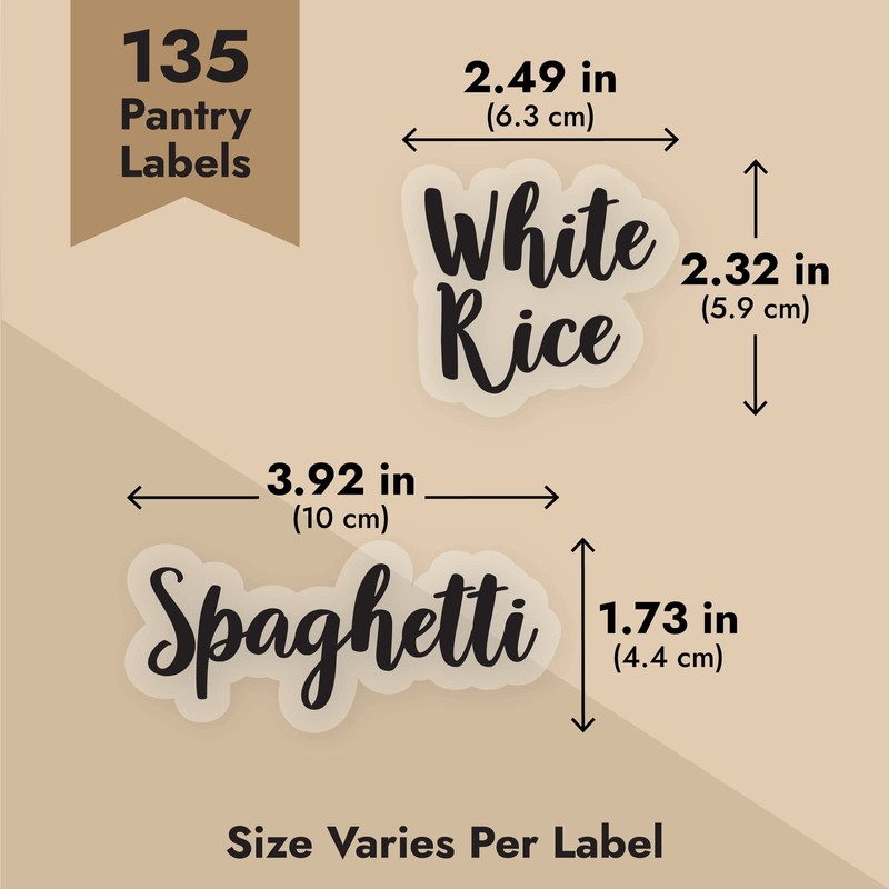 Talented Kitchen 135 Pantry & Kitchen Labels for Food Containers