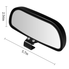 Mandark 2PCS Car Blind Spot Mirror, Rectangle HD Glass Convex Vehicle Rearview Mirror, Wide Angle Adjustible Auto Exterior Blindspot Side View Mirror, Universal for SUV, Sedan, Truck (Black)