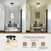 Scyvenra Semi Flush Mount Ceiling Light, 3-Light Close to Ceiling