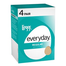 Leggs Everyday Regular Sheer Toe 4 Pair, Suntan