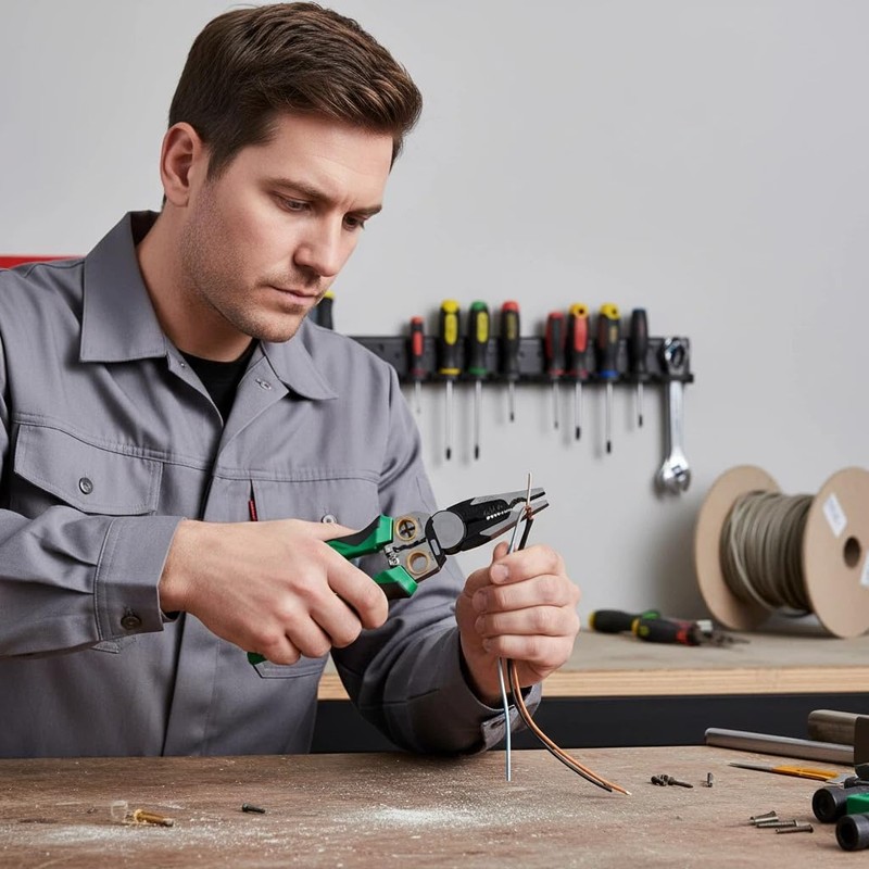 NENOWOND 2025 Upgraded 8-in-1 Wire Stripper with Voltage Tester –